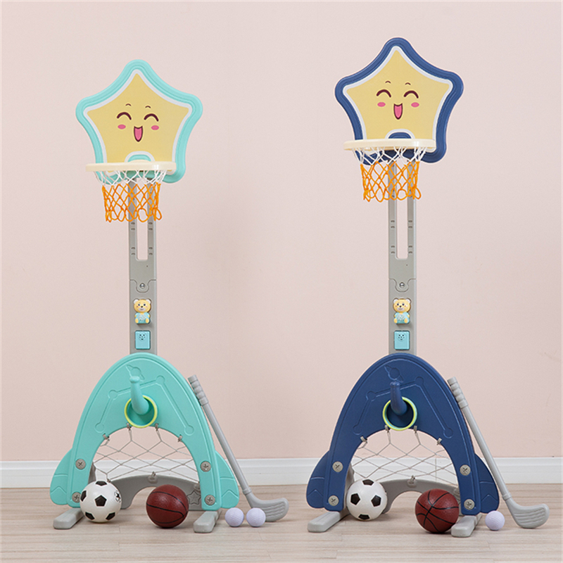 Pentagram Ball Rack Amusement Park PE Plastic Toy Children's Adjustable Basketball Stand