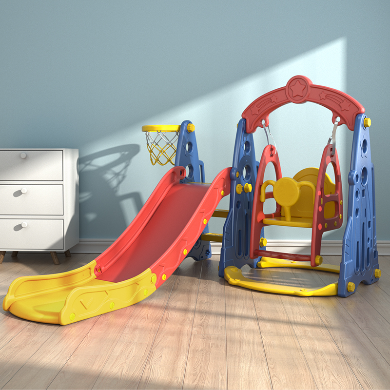 Children new style indoor playground baby hot sell multifunctional toys kids cheap colorful plastic swing slide