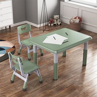 Selling Kindergarten Indoor Pe Plastic Study Writing Table Children'S Book Home Writing Desk And Chair Set