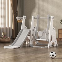 Hot sale elephant shape plastic children toys kids baby indoor slide with swing set