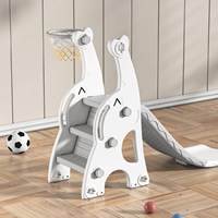 Hot sale elephant shape plastic children toys kids baby indoor slide with swing set