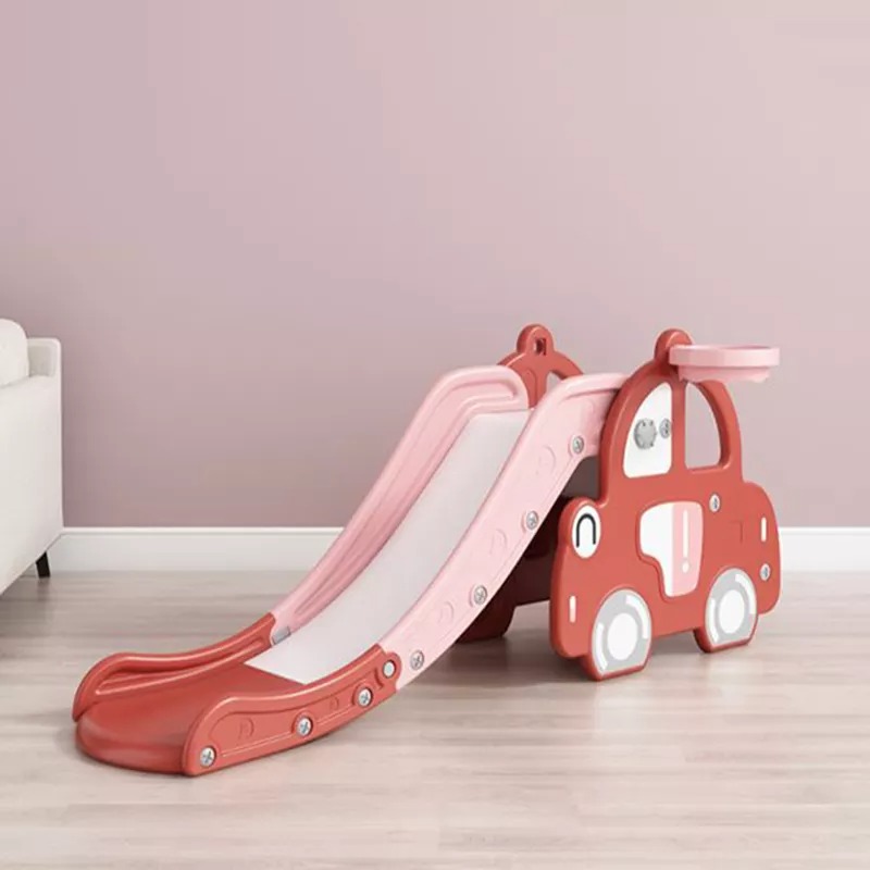 Hot Sell Promotional Gift Car Shape Toddler Kids Slide Indoor Plastic Mini Plastic Playground Slide Kids Car Folding Slide