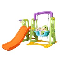Kindergarten Kids Indoor Combination Plastic Slide And Swing Set Swing With Slide