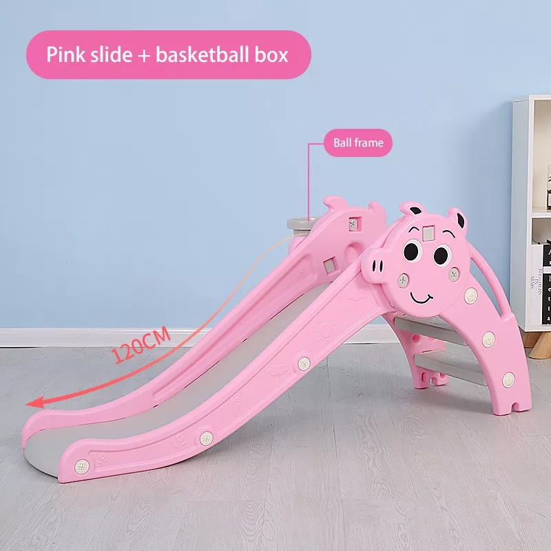 Factory Wholesale Cute Pig Children Indoor Animal Plastic Slide Kids Toys Slide