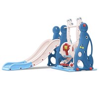 Hot Selling Multifunctional Kid Toys Playground Set 3 In 1 Children Indoor Plastic Slide And Swing Set Baby