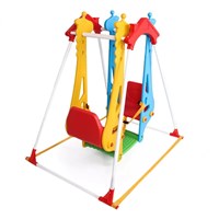 Union play plastic giraffe swing two seats swing with safety belt