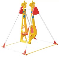 Union play plastic giraffe swing two seats swing with safety belt