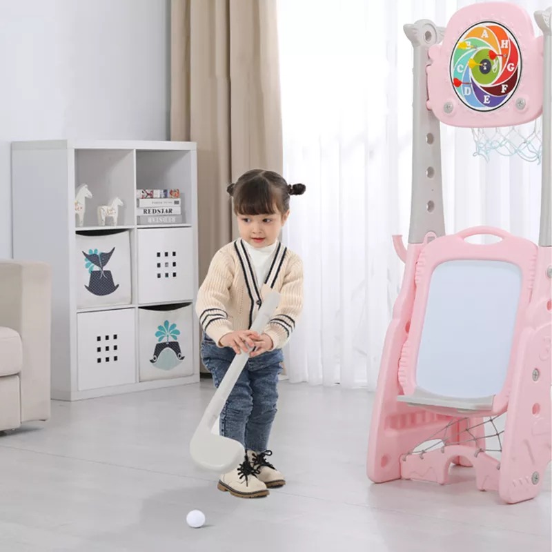 Cartoon Cute Adjustable Kids Pro Mini Portable Folding Basketball Hoop Stand