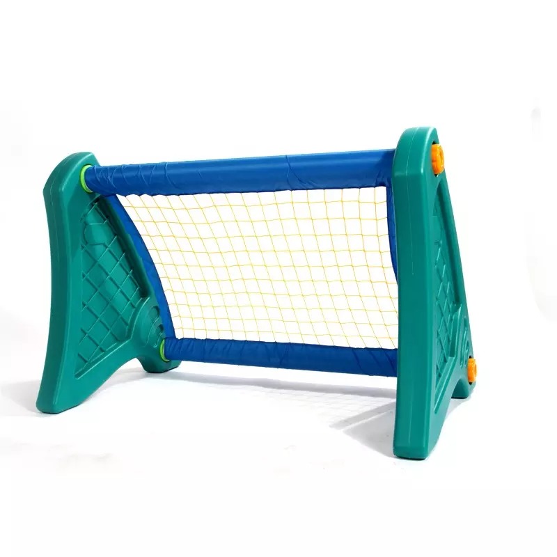 Funny small Plastic Sport Toy Child Football Door Gate Goal Soccer Goal blue color Indoor Outdoor Game