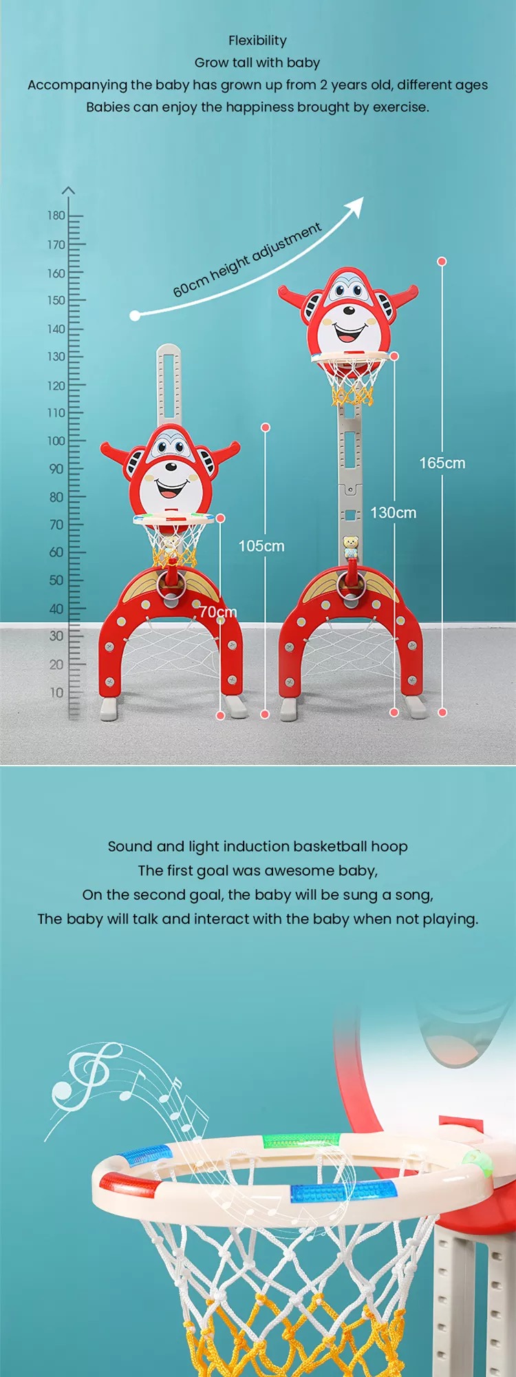 Kindergarten Customization Kids Mini Plastic Portable Adjustable Indoor Mini Basketball Hoop