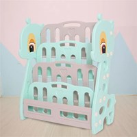 Kindergarten Furniture Book Storage Bookcase Cartoon Deer Kids Plastic Portable Book Shelf