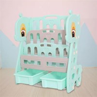 Kindergarten Furniture Book Storage Bookcase Cartoon Deer Kids Plastic Portable Book Shelf