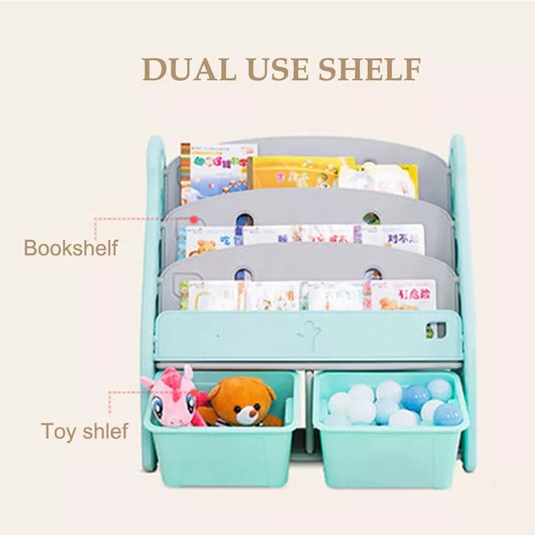 High Quality Home Use Note Kids Plastic Storage Shelf Cabinet Box Baby Children Toy Book Shelf