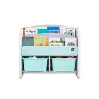 Children Home Use Plastic Foldable Book Shelf Exhibition Kids Toy Book Shelf With Drawers