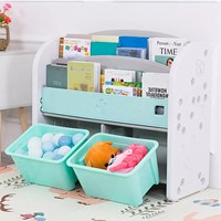 Children Home Use Plastic Foldable Book Shelf Exhibition Kids Toy Book Shelf With Drawers