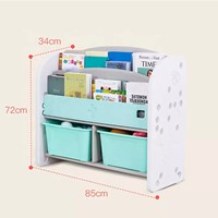 Children Home Use Plastic Foldable Book Shelf Exhibition Kids Toy Book Shelf With Drawers