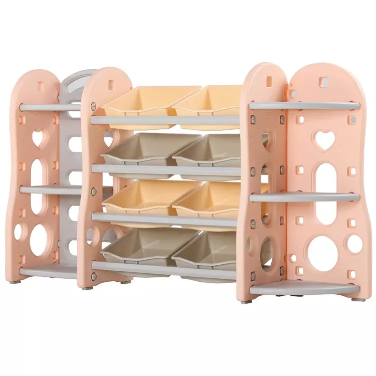 Cute Children Book Shelf Bedroom Plastic Toy Shelf Children Furniture Sets Small Book Shelf