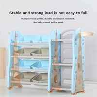 Cute Children Book Shelf Bedroom Plastic Toy Shelf Children Furniture Sets Small Book Shelf