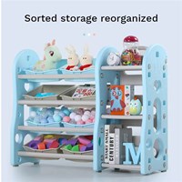 Cute Children Book Shelf Bedroom Plastic Toy Shelf Children Furniture Sets Small Book Shelf