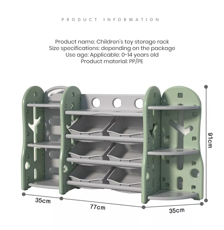 Kids Plastic Toy Storage Shelf High Quality Combination Bookshelf And Toys Storage Shelf Rack