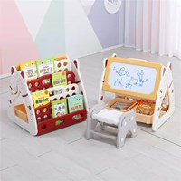 Multifunctional Children's Drawing Board Baby Plastic Storage Cabinet Foldable Bookshelf