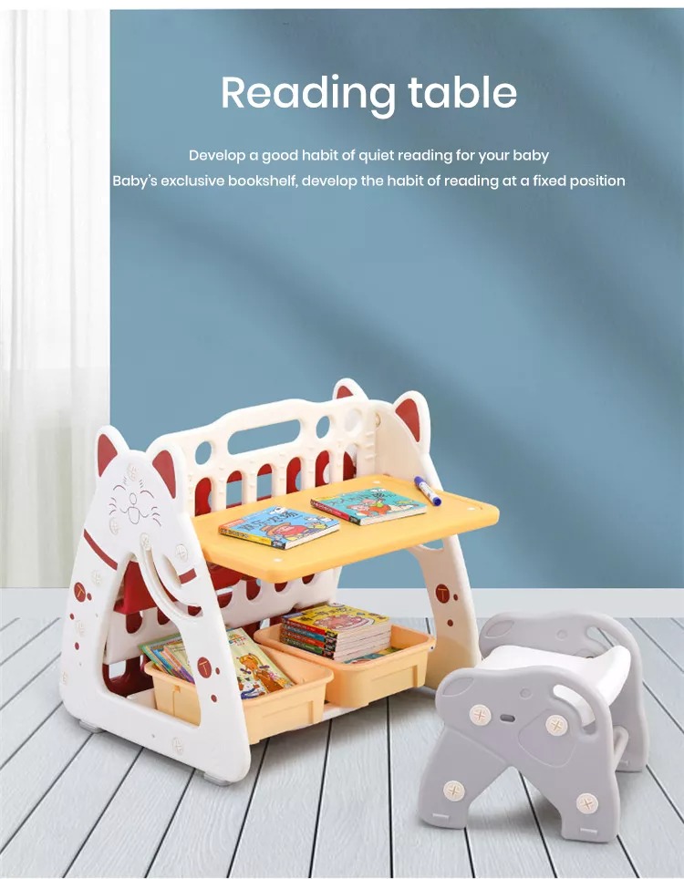 Multifunctional Children's Drawing Board Baby Plastic Storage Cabinet Foldable Bookshelf