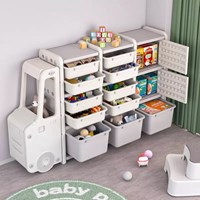 Car storage kindergarten small bookshelf children bookcase New style plastic toy storage kids toyrack