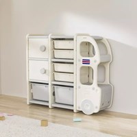 Car storage kindergarten small bookshelf children bookcase New style plastic toy storage kids toyrack