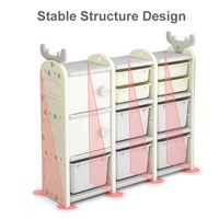 High quality Deer shape Kids Furniture Plastic Kids Toy Storage Children Cabinet Toys Book Shelf