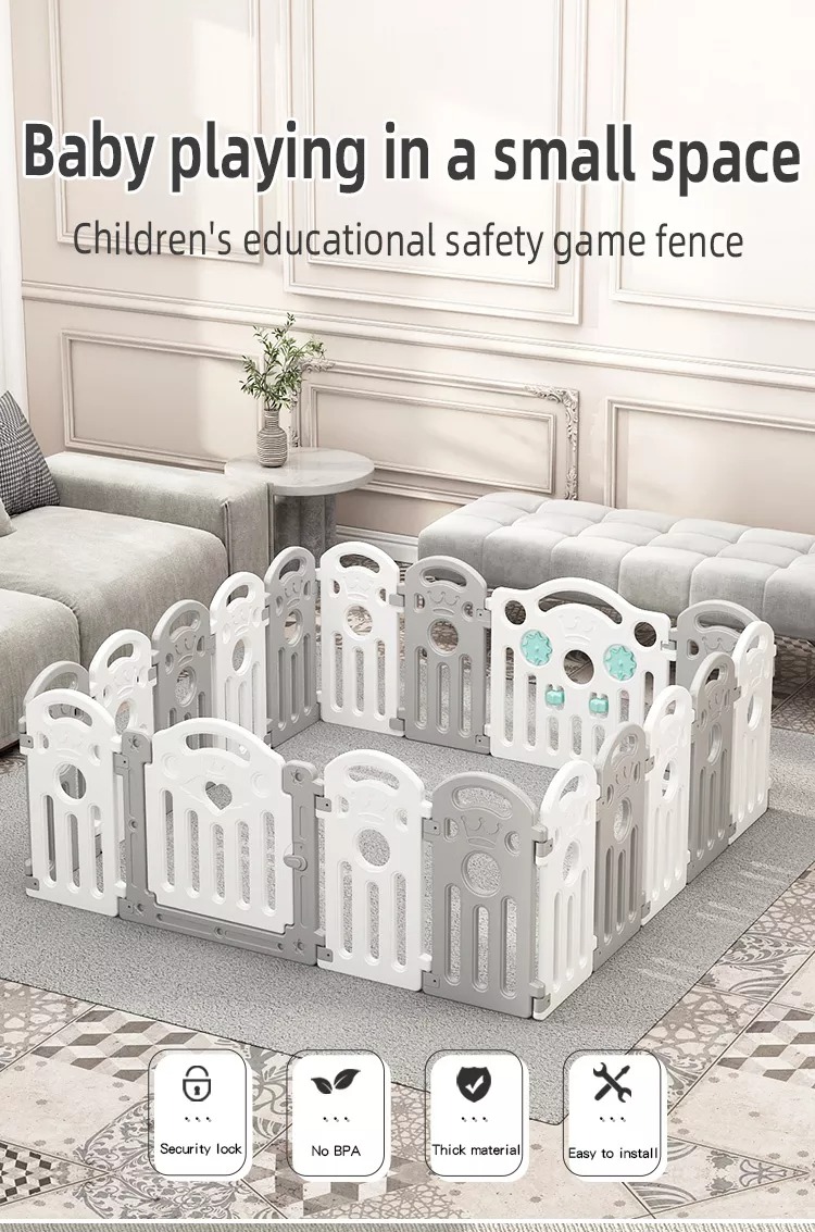 Children'S Indoor Playpen Toddler Fence Baby Safety Fence Kids Crawling Mat Toys Plastic Children Game Fence