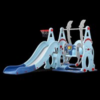 Wholesale New Style Cute Penguin Playground Indoor Plastic Kids Slide And Swing Set