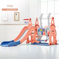 Wholesale New Style Cute Penguin Playground Indoor Plastic Kids Slide And Swing Set