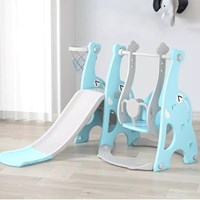 Brand New Kids Plastic Slides Indoor/Outdoor Playground Slide Set Baby Elephant 3-in-1&Iron Beam Slide