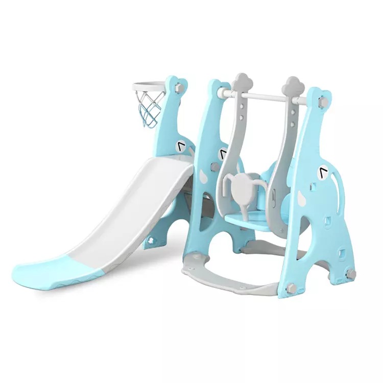 Brand New Kids Plastic Slides Indoor/Outdoor Playground Slide Set Baby Elephant 3-in-1&Iron Beam Slide