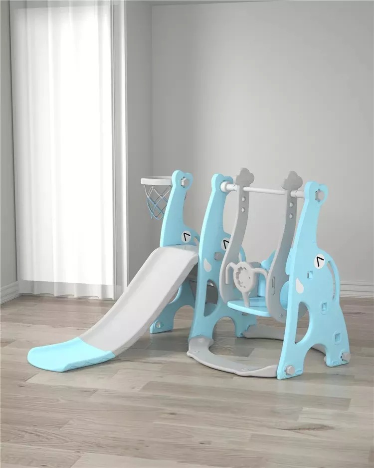 Brand New Kids Plastic Slides Indoor/Outdoor Playground Slide Set Baby Elephant 3-in-1&Iron Beam Slide