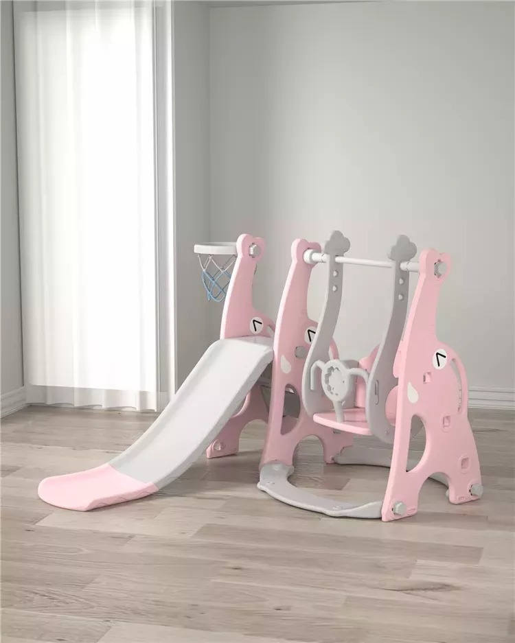 Brand New Kids Plastic Slides Indoor/Outdoor Playground Slide Set Baby Elephant 3-in-1&Iron Beam Slide