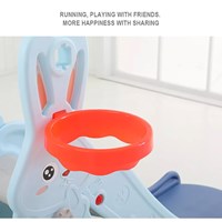 New Aircraft plastic kids swing set and slide set for home indoor small playground with basketball