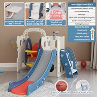 Hot sale commercial playground plastic children toys kids baby indoor slide with telescope