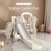 Hot sale commercial playground plastic children toys kids baby indoor slide with telescope