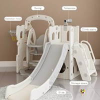 Hot sale commercial playground plastic children toys kids baby indoor slide with telescope