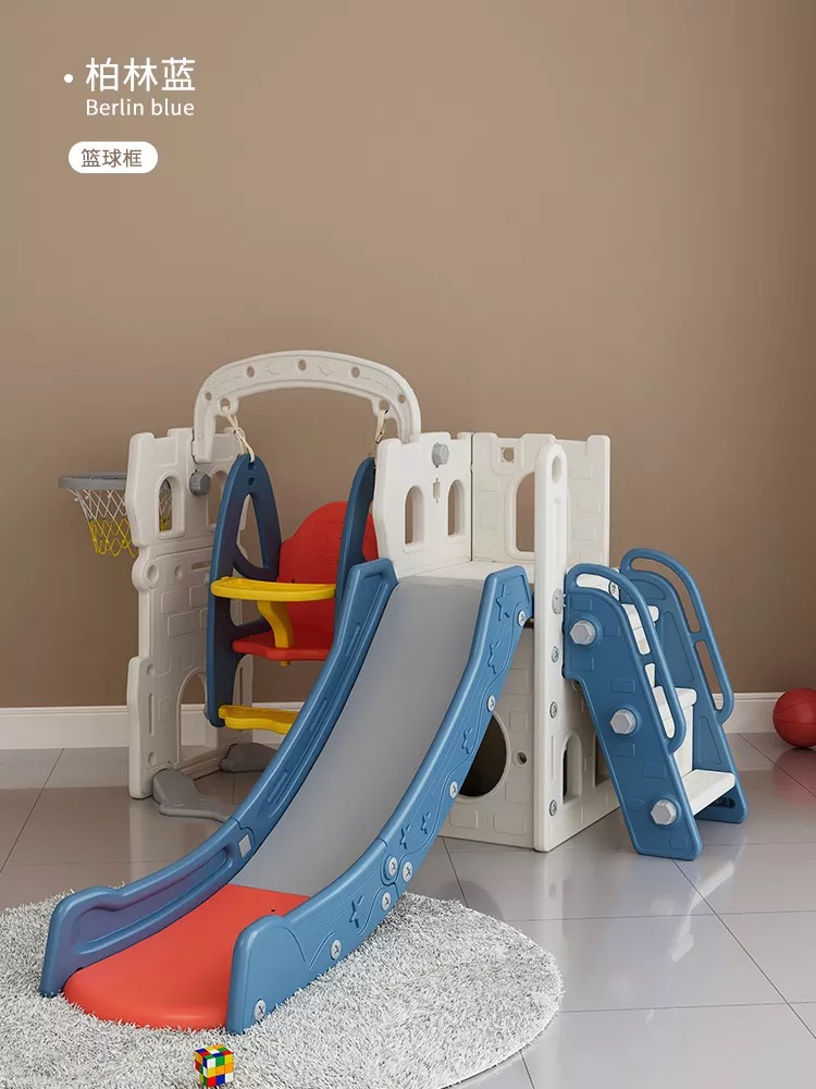 Hot sale commercial playground plastic children toys kids baby indoor slide with telescope