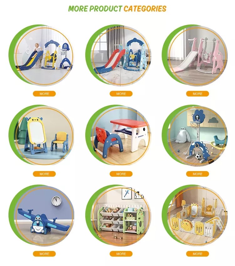 Hot sale commercial playground plastic children toys kids baby indoor slide with telescope