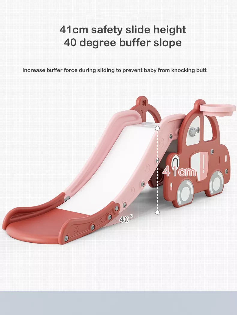 Indoor car Plastic Slide Swing Set Playground Equipment For Kids baby gift