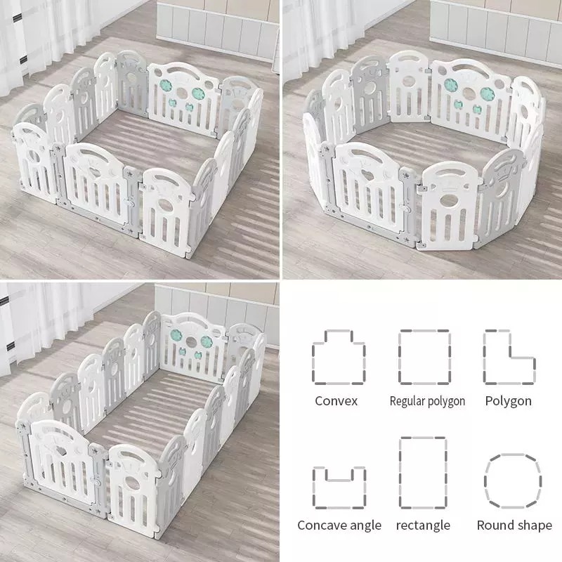 Crown Playpen Big Size Fence Multifunction Baby Fence Easy To Carry Kids Plastic Care Playpen Set For Baby