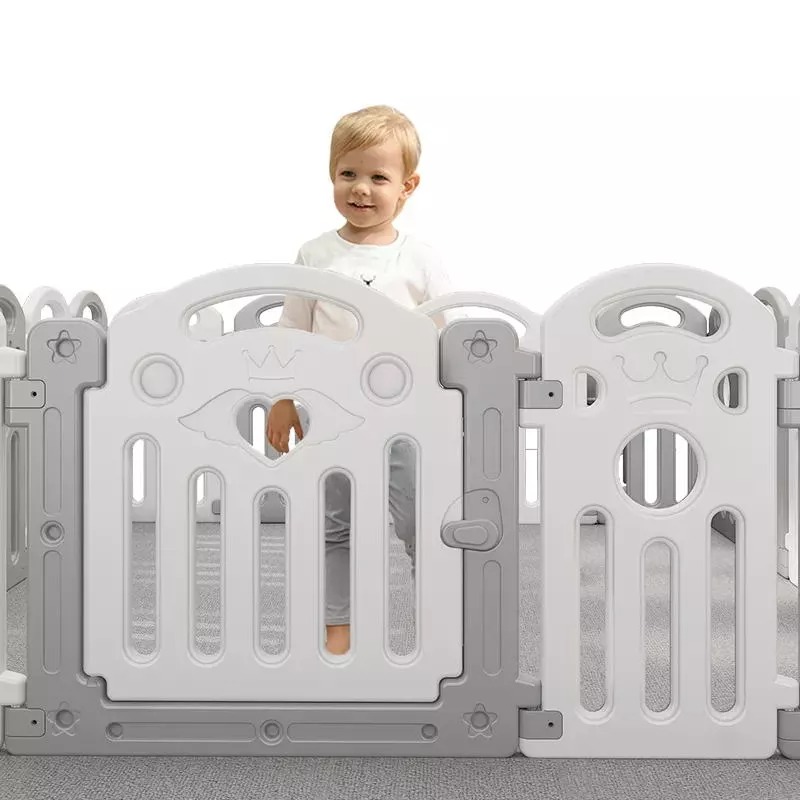 Crown Playpen Big Size Fence Multifunction Baby Fence Easy To Carry Kids Plastic Care Playpen Set For Baby