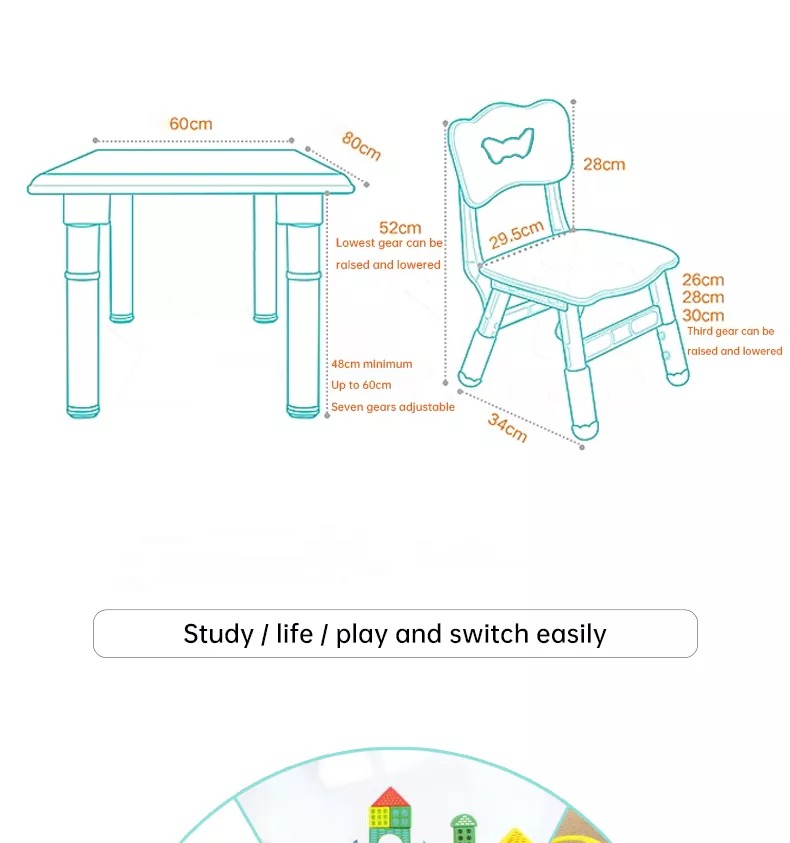 High Quality Kids Building Table Student Write Homework Smart Modern Study Table And Chair Furniture