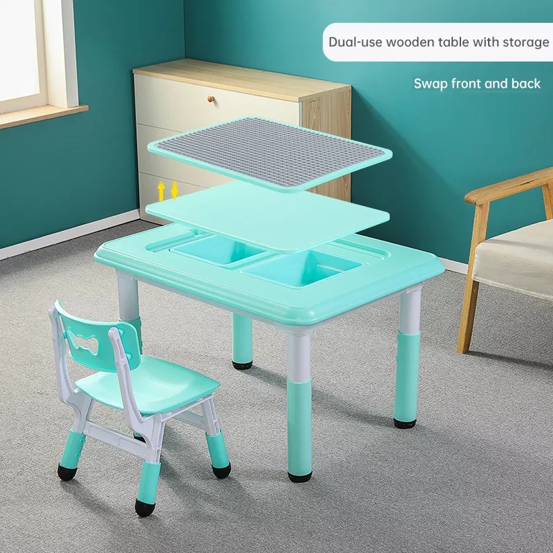 High Quality Kids Building Table Student Write Homework Smart Modern Study Table And Chair Furniture