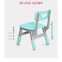 Customized School Area study Desk Kids Cheap Plastic play block Table Chair Set Children Furniture