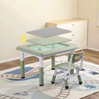 Cheap School Area Desk Kids Plastic Study Table Chair Set Children Custom Furniture