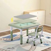 Cheap School Area Desk Kids Plastic Study Table Chair Set Children Custom Furniture